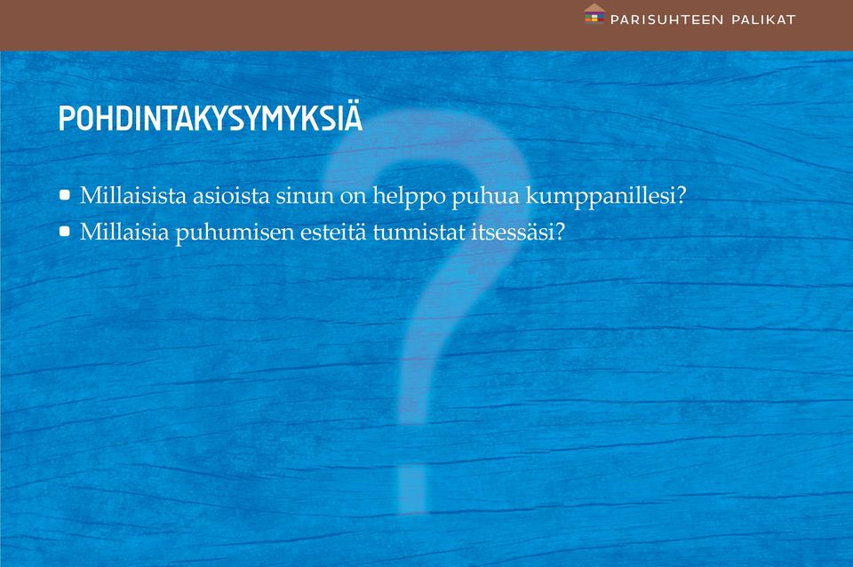 kumppanillesi?