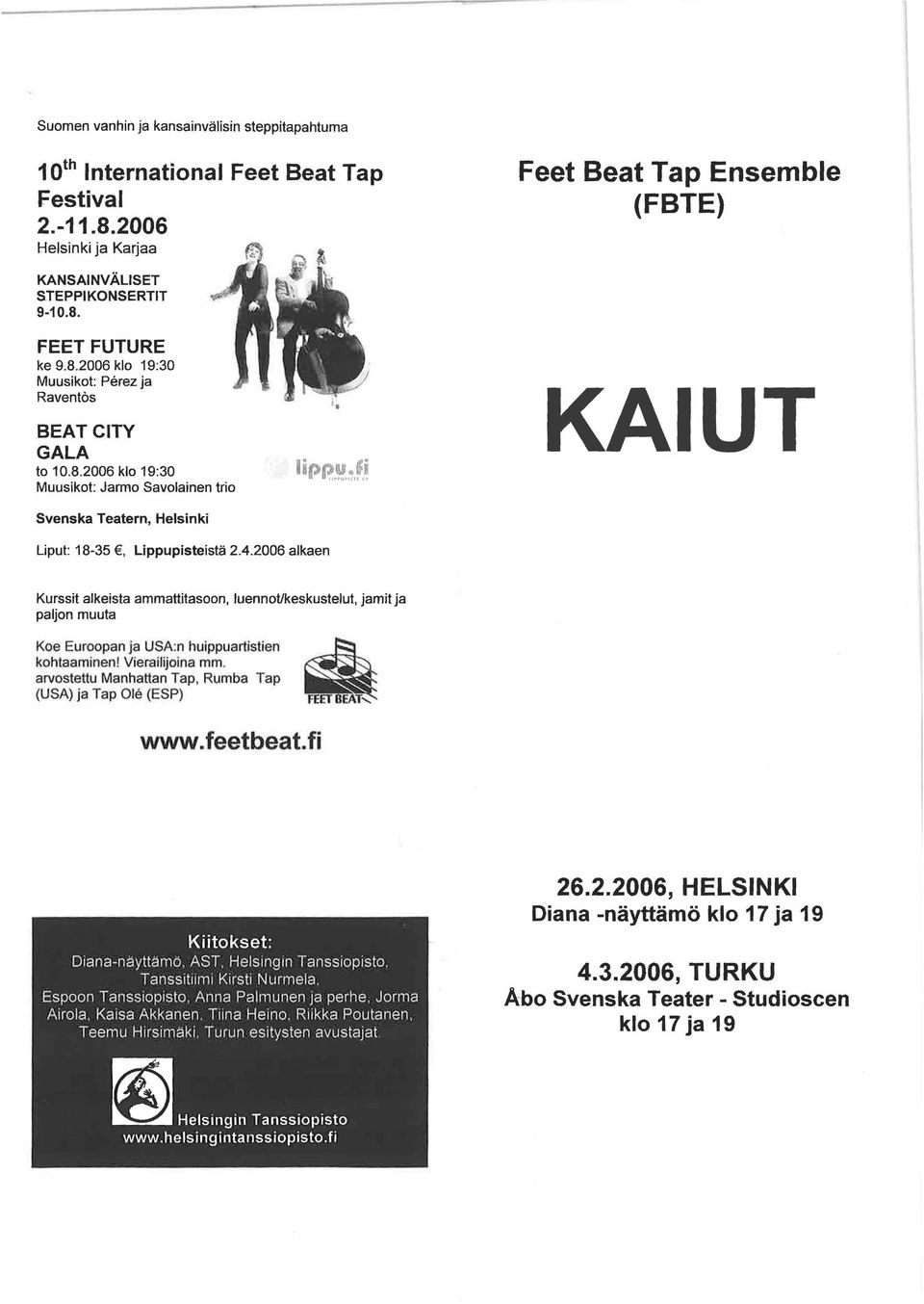 2006 alkaen Kurssit aikeista ammattitasoon, luennot/keskustelut, jamit ja paljon muuta Koe Euroopan ja USA:n huippuartistien kohtaaminen! Vierailijoina mm.