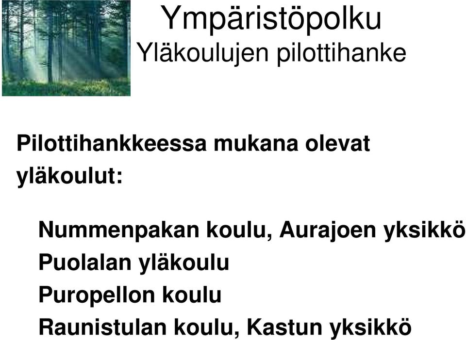 koulu, Aurajoen yksikkö Puolalan yläkoulu