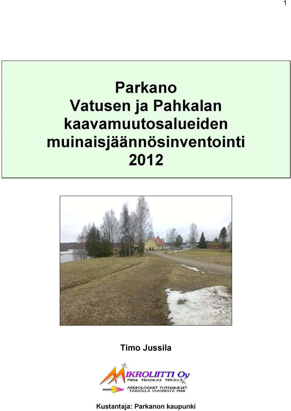 muinaisjäännösinventointi 2012