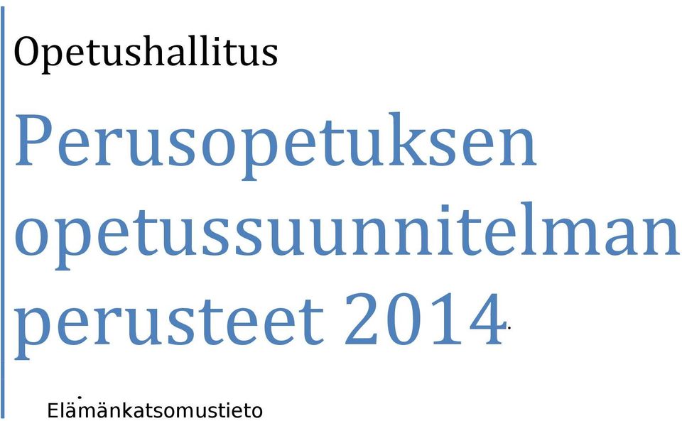 opetussuunnitelman