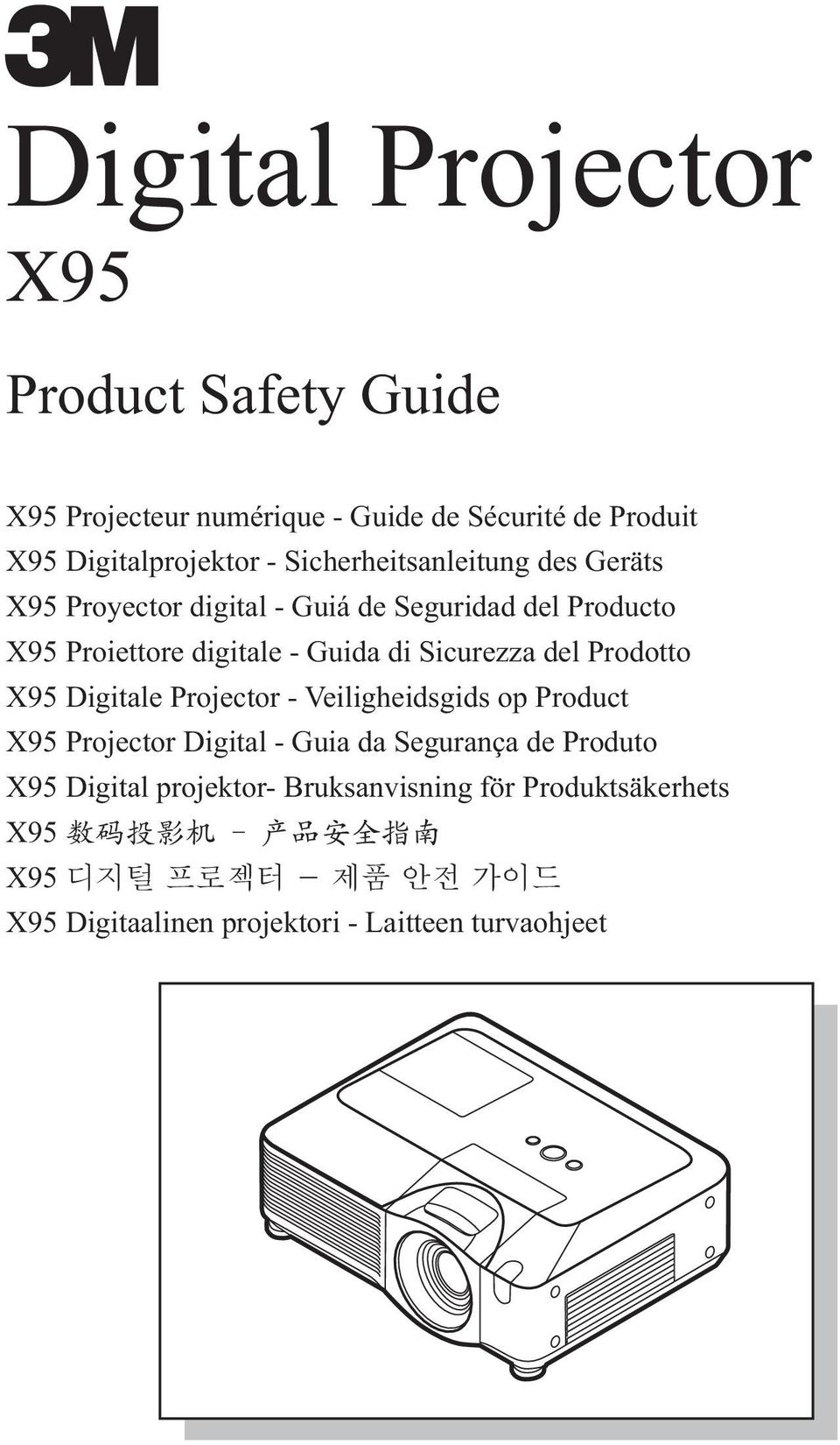 Sicurezza del Prodotto X95 Digitale Projector - Veiligheidsgids op Product X95 Projector Digital - Guia da Segurança de
