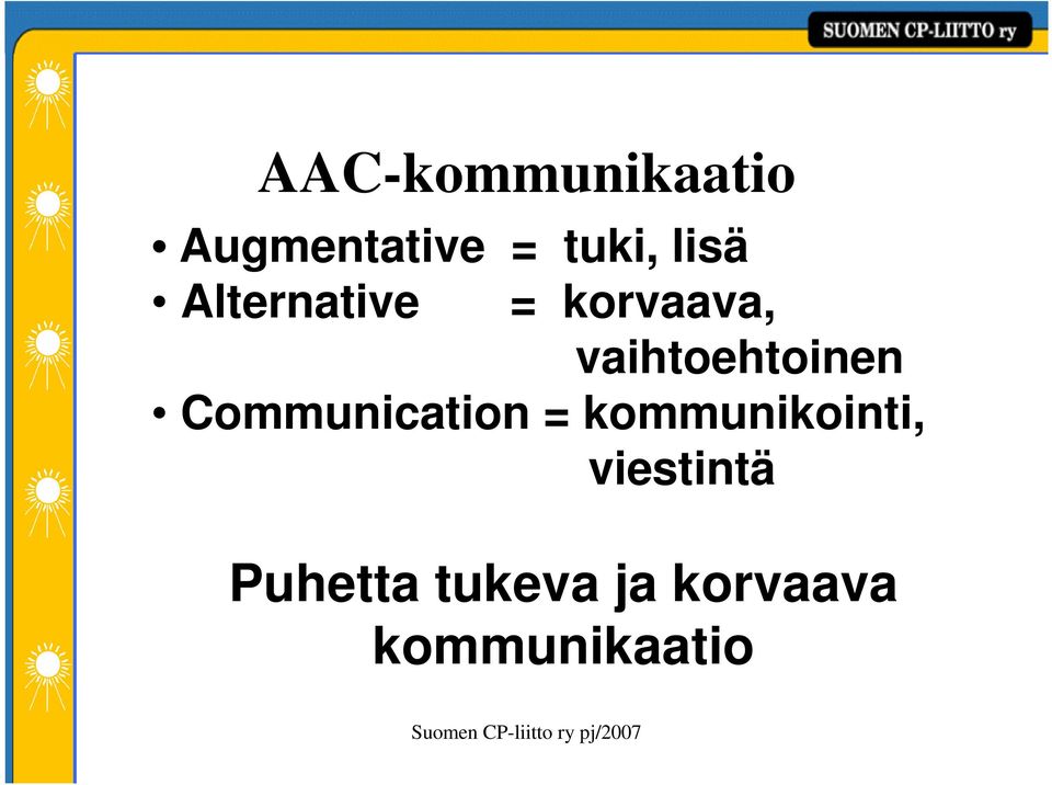 vaihtoehtoinen Communication =