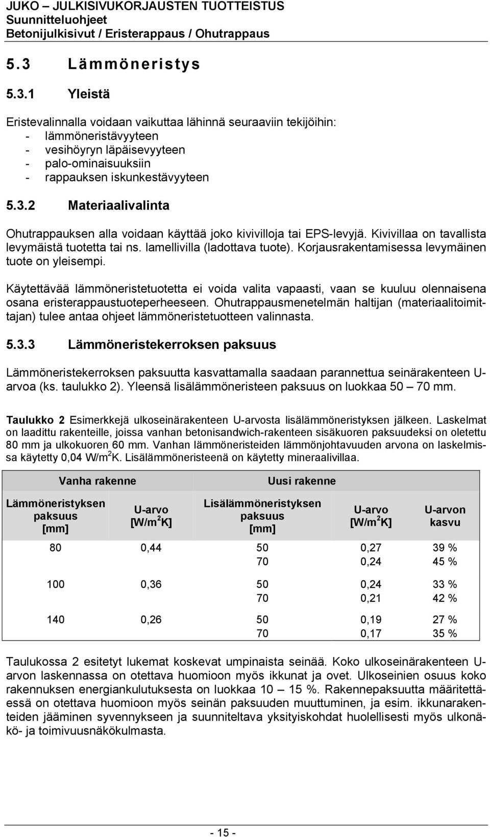 Korjausrakentamisessa levymäinen tuote on yleisempi. Käytettävää lämmöneristetuotetta ei voida valita vapaasti, vaan se kuuluu olennaisena osana eristerappaustuoteperheeseen.