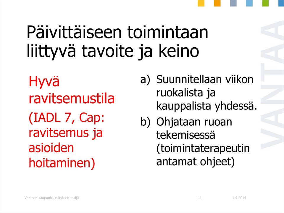 viikon ruokalista ja kauppalista yhdessä.