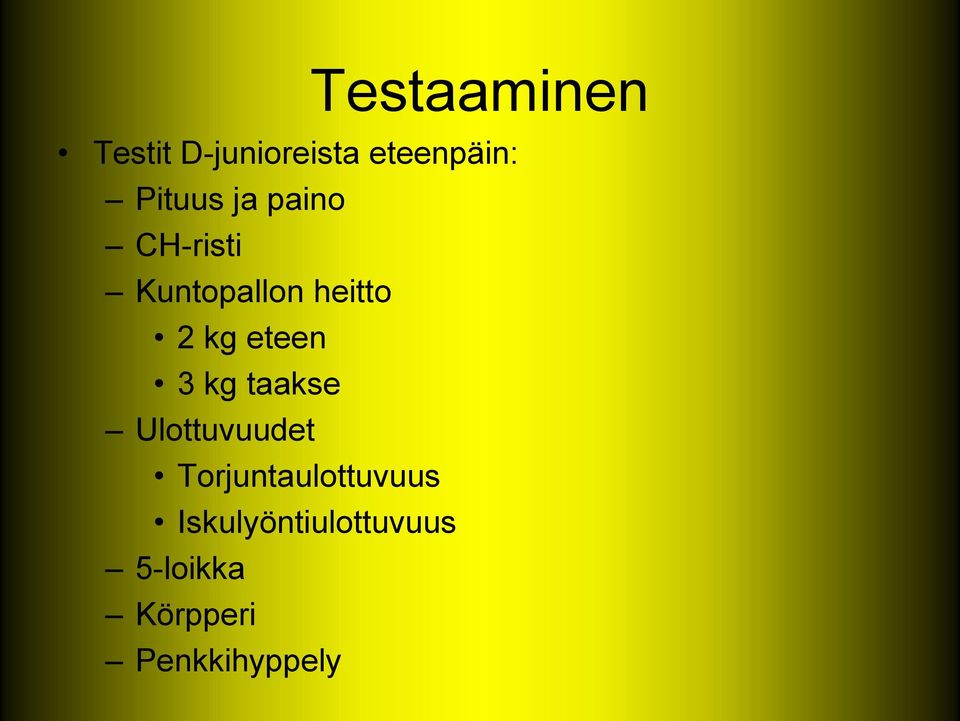 eteen 3 kg taakse Ulottuvuudet