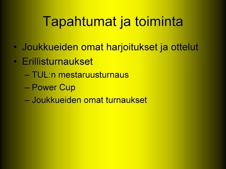 Erillisturnaukset TUL:n