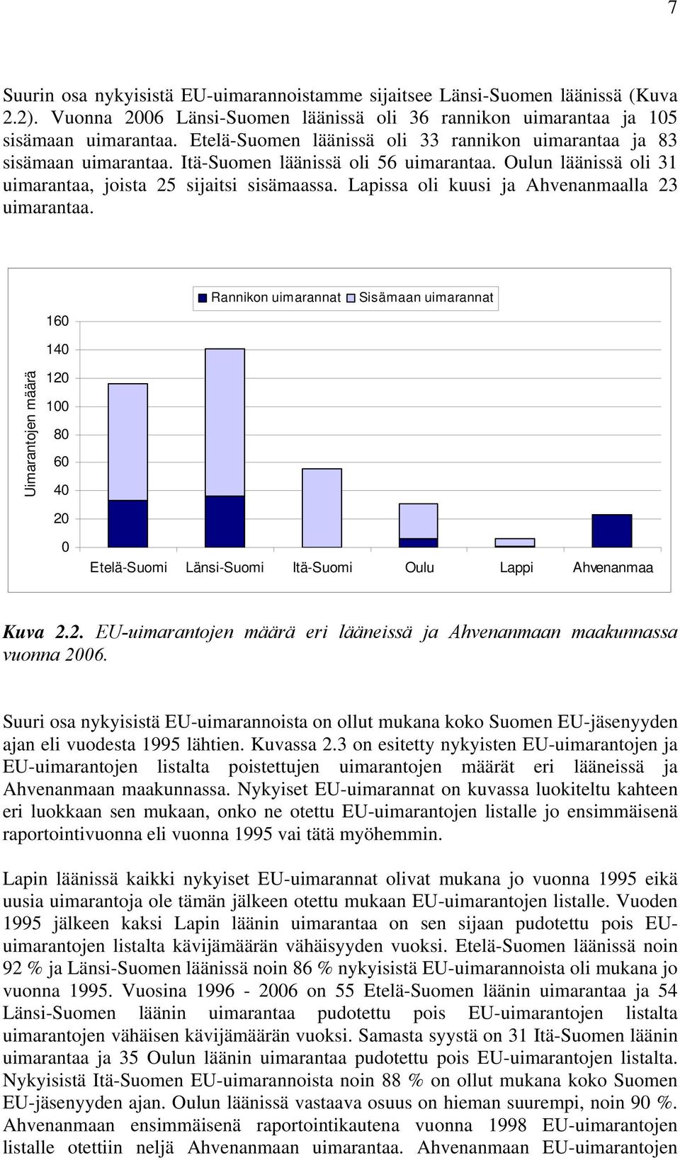 Lapissa oli kuusi ja Ahvenanmaalla 23 uimarantaa.