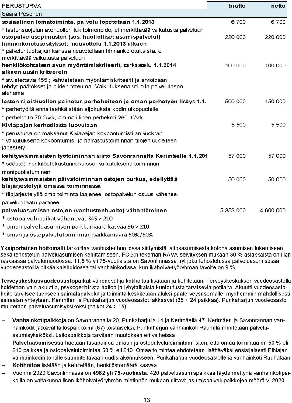 1.2014 alkaen uusin kriteerein * avustettavia 155 ; vahvistetaan myöntämiskriteerit ja arvioidaan tehdyt päätökset ja niiden toteuma.