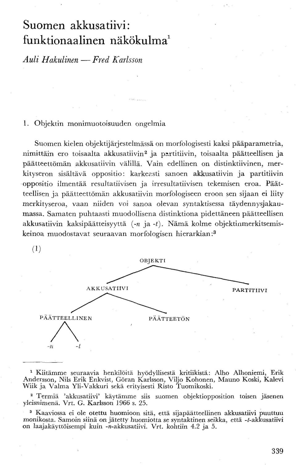 päätteettömän akkusatiivin välillä.