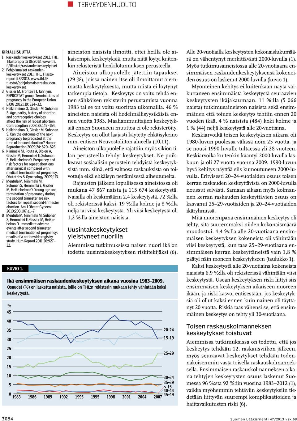 Age, parity, history of abortion and contraceptive choices affect the risk of repeat abortion. Contraception 2008;78:149 154. 5 Heikinheimo O, Gissler M, Suhonen S.