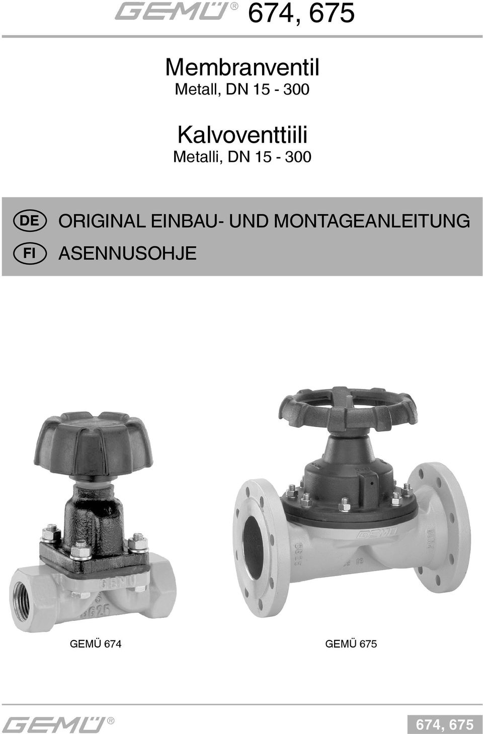 DE FI ORIGINAL EINBAU- UND