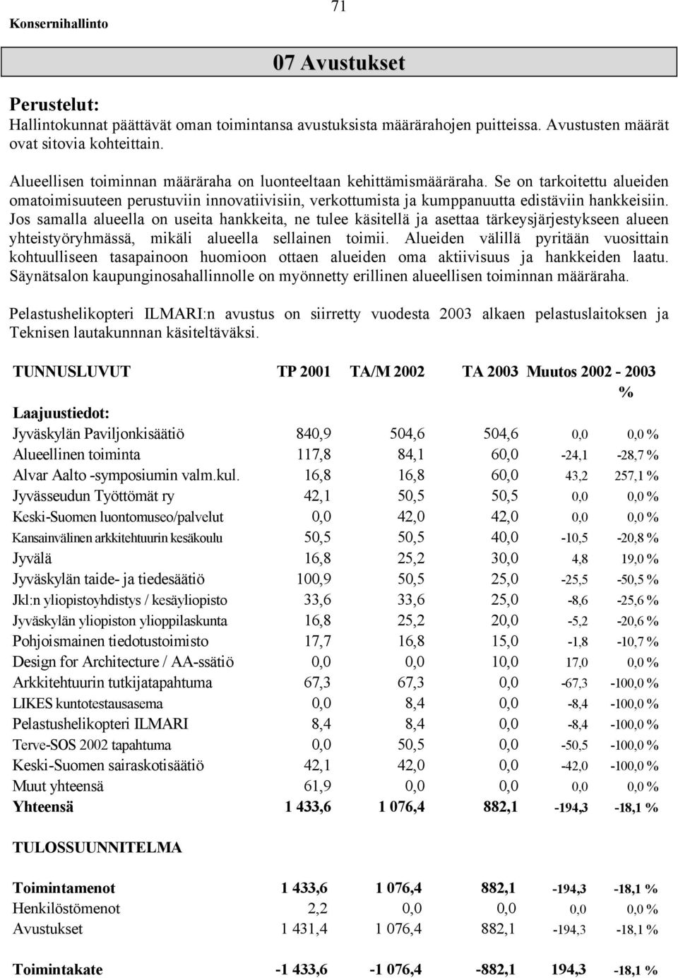 Jos samalla alueella on useita hankkeita, ne tulee käsitellä ja asettaa tärkeysjärjestykseen alueen yhteistyöryhmässä, mikäli alueella sellainen toimii.