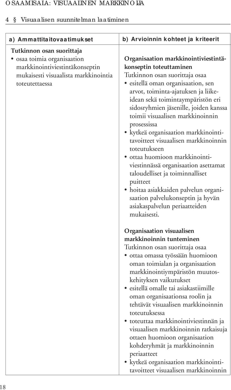 liikeidean sekä toimintaympäristön eri sidosryhmien jäsenille, joiden kanssa toimii visuaalisen markkinoinnin prosessissa kytkeä organisaation markkinointitavoitteet visuaalisen markkinoinnin