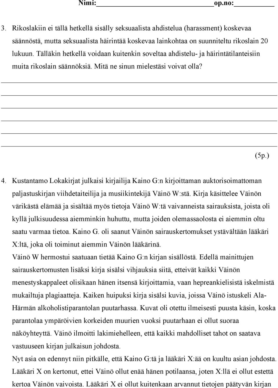 Kustantamo Lokakirjat julkaisi kirjailija Kaino G:n kirjoittaman auktorisoimattoman paljastuskirjan viihdetaiteilija ja musiikintekijä Väinö W:stä.