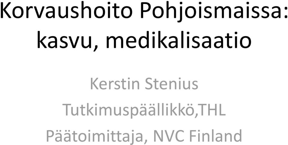 Kerstin Stenius