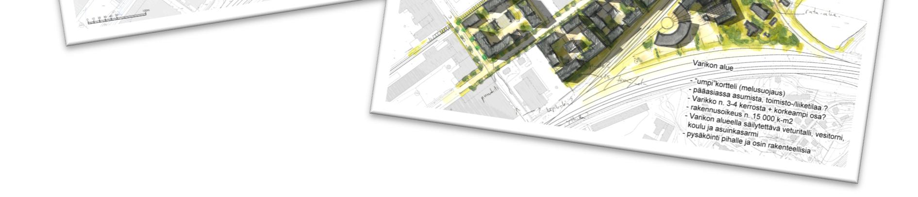 ARA-asunto 2049 -kilpailun voittajatyö Homer, Mikki Ristola Kaavatyön aikana on laadittu useita erilaisia havainnekuvia ja idealuonnoksia mahdollisesta tulevasta rakenteesta ja maankäytöstä.