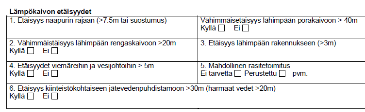 Vaikutukset voivat ulottua kauemmaksi kuin toimenpidelupahakemuksen esiselvityslomakkeen vähimmäisetäisyydet!