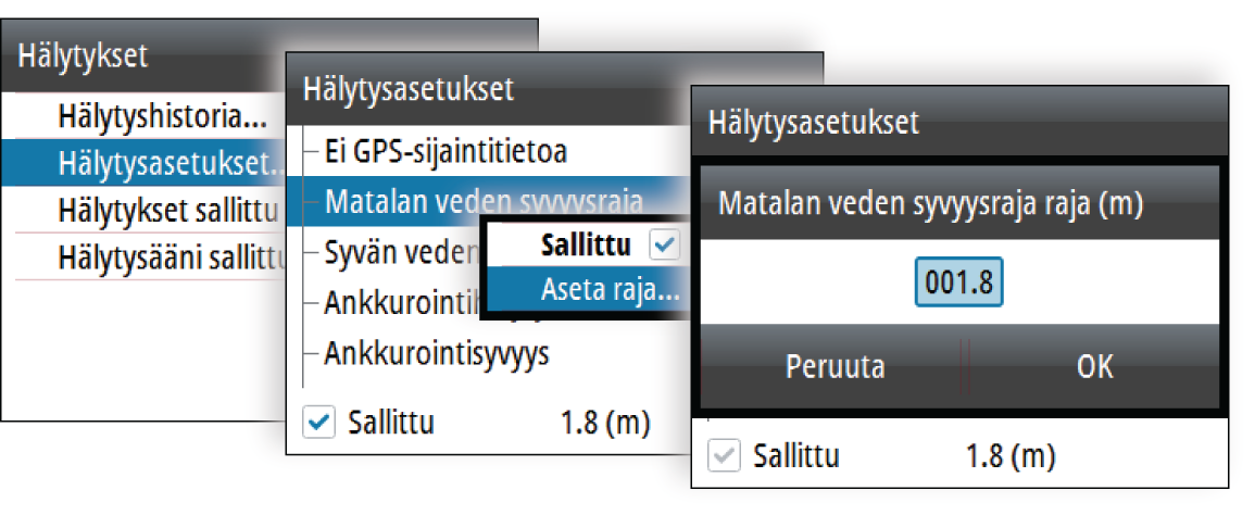 Tällä poistetaan hälytysilmoitus ja hiljennetään hälytys kaikista yksiköistä, jotka kuuluvat samaan hälytysryhmään.