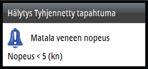 Hälytyshistoria Hälytyshistorian valintaikkunassa tallennetaan hälytysviestit siihen saakka, että ne poistetaan manuaalisesti.