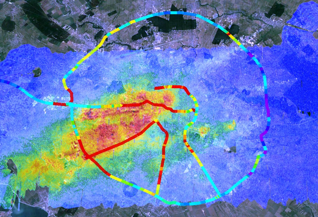 Planned to be launched in 2016, Sentinel-5P satellite will provide timely data on a multitude of trace gases and aerosols affecting air quality and the climate Title Nitrogen dioxide over Bucharest,