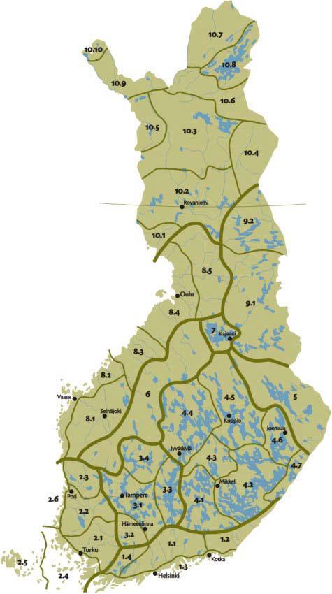 Satakuntaliiton Katson maalaismaisemaa hanke - Nykyinen maisemamaakuntajako tehty koko Suomen mittakaavassa - Nykyinen maisemamaakuntajako on virallistettu vuonna 1993, (Ympäristöministeriön mietintö