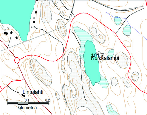 14 Kuikkalampi 1. Nimi ja sijainti Kuikkalampi Lehtoniemi N:6972834 E: 27535487 ETRS-GK 27 Pieni ja matala metsän ympäröimä lampi. Lampi on laskettu tyhjäksi 1960-luvulla.