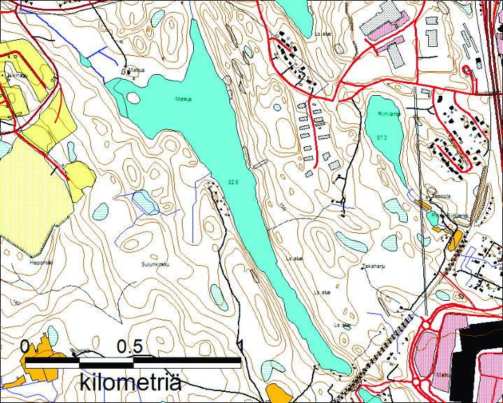 23 Ylä-Matkus 1. Nimi ja sijainti Ylä-Matkus Matkus N: 6970001 E: 27529581 ETRS-GK 27 Pitkä ja syvä lampi, jonka vesi on kirkasta ja karua.