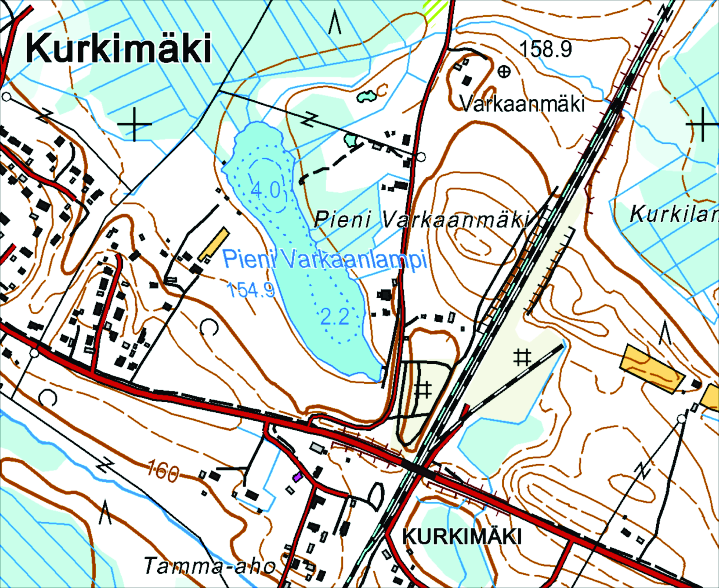 25 Pieni Varkaanlampi 1. Nimi ja sijainti Pieni-Varkaanlampi Kurkimäki N: 6963684 E: 27526239 ETRS-GK 27 Vanhojen peltojen ja soistuneiden metsien ympäröimä pieni lampi.
