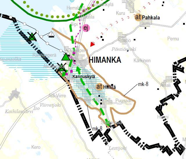 46 SUUNNITTELUN LÄHTÖKOHDAT, TEHDYT SELVITYKSET JA AIEMMAT SUUNNITEL- MAT Pohjois-Pohjanmaan maakuntakaava on vahvistettu ympäristöministeriössä 17.2.2005.