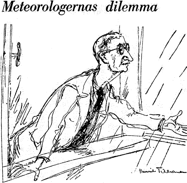 Jaakko Keräsen aikakausi päättyy Kuva 49. Henrik Tikkasen 146 karikatyyrikuva Jaakko Keräsestä sanomalehti Hufvudstadsbladetissa 21.1.1949.