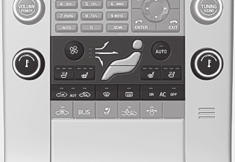 04 Mukavuus ja ajamisen ilo Lämmitys ja ilmanvaihto 04 Elektroninen lämmitys- ja ilmastointilaite, ECC Tuuletetut etuistuimet*, vasen puoli Puhallin Sähkölämmitteiset etuistuimet, vasen puoli