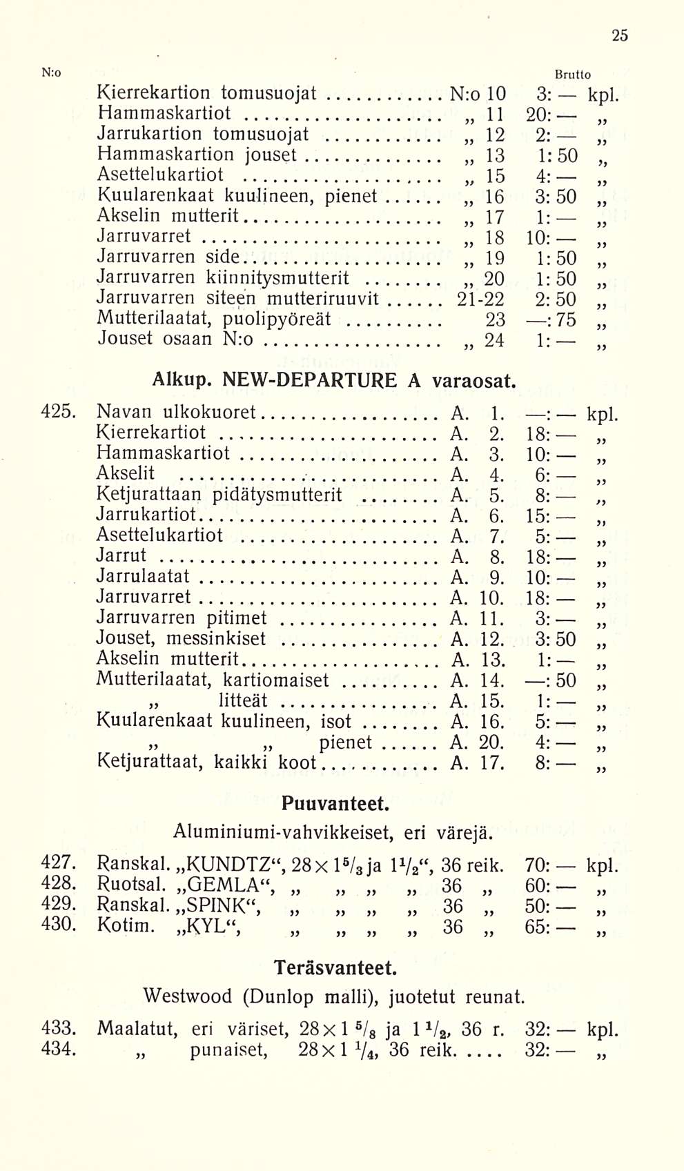 N:o Kierrekartion tomusuojat Nro 10 3: kpl.