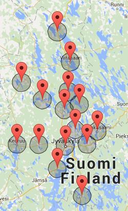 Simulointi yli 75 vuotiaat 15 hyvinvointikeskusta 2014 => 2030