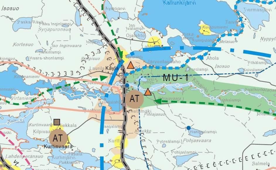 KITKANMUTKAN RANTA-ASEMAKAAVA 36 ************************** SUUNNITTELUN LÄHTÖKOHDAT, TEHDYT SELVITYKSET JA AIEMMAT SUUNNITELMAT Kuusamon yleiskaava on hyväksytty kaupunginvaltuustossa 6.11.2008 44.