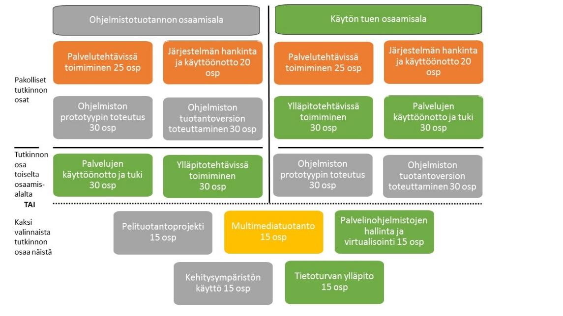 Opiskelija voi edetä opinnoissaan myös ohjeellisesta aikataulusta poiketen henkilökohtaisen opiskelusuunnitelmansa mukaisesti.