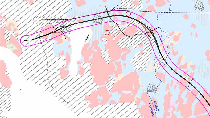 Suunnittelualueen vieressä osin kulkeva rautatie saattaa osaltaan aiheuttaa tärinähaittoja, jotka ulottuvat vaihtoehdoissa.