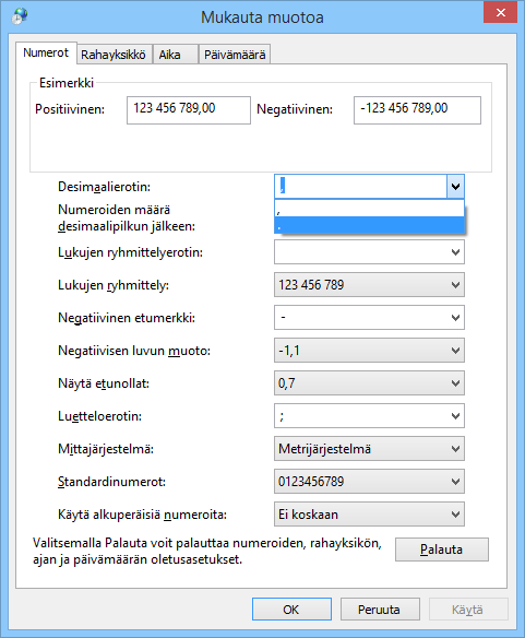 16 Kuva 12. Desimaalierottimen määritys Windowsin asetuksista 5.2 CX-Programmer CX-Programmerilla toteutetaan ohjelman kehitys ja suunnittelu Omronin logiikkoihin.
