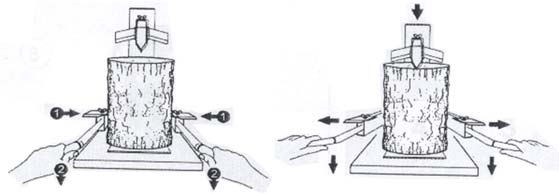 3. Gently pull the recoil starter handle until it engages. Then pull it all the way out in a rapid pull. Return the handle gently. It may take up to five pulls to start the engine. 4.