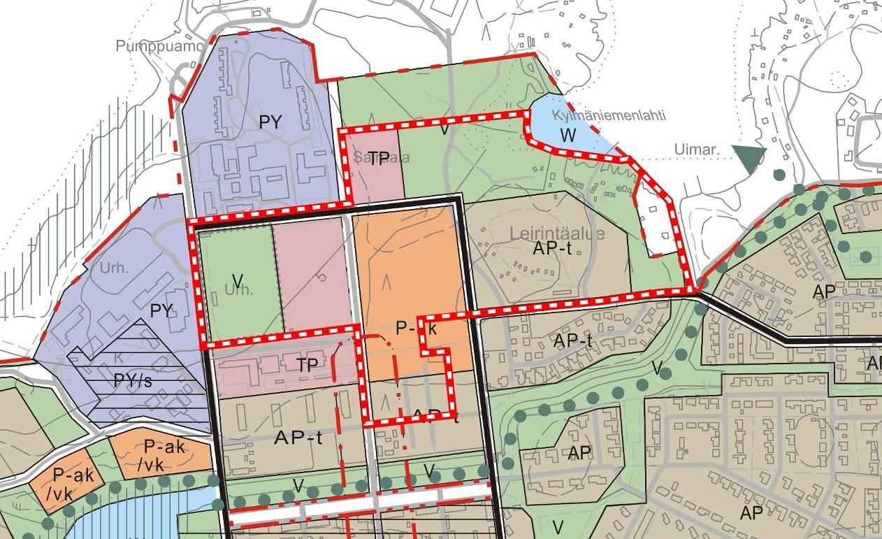 PITKÄKARIN ITÄOSA JA KYLMÄNIEMENLAHDEN RANNAN ASEMAKAAVA JA ASEMAKAAVAN MUUTOS Suunnittelualue jaettu 2 osa-alueeksi Pinta-ala n. 30 ha KV 27.5.