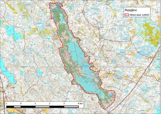 265 POOSJÄRVI [120093] Satakunta, Pori (N /lat: 6846592: E /lon: 228368) 993 ha Porin Poosjärven MAALI-alue koostuu Porin Poosjärvestä rantaluhtineen.