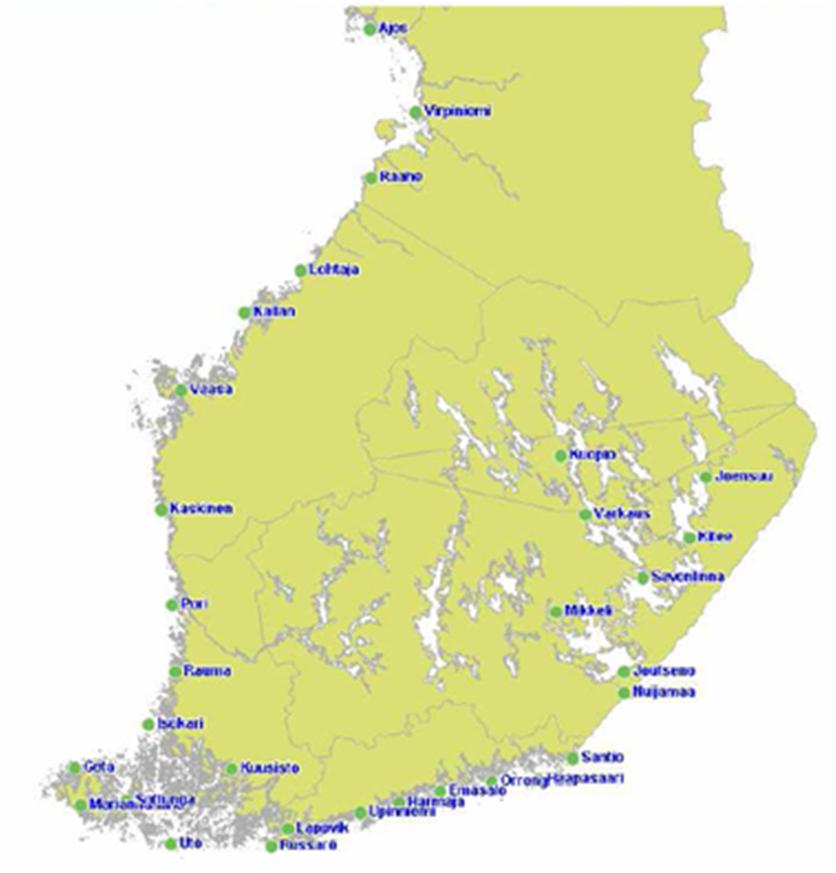 Agenda item 3 HELCOM AIS status in Finland 31 BS along the coastline and 8 BS in the lake Saimaa area HelCom proxy is now included into the national AIS network service contract.