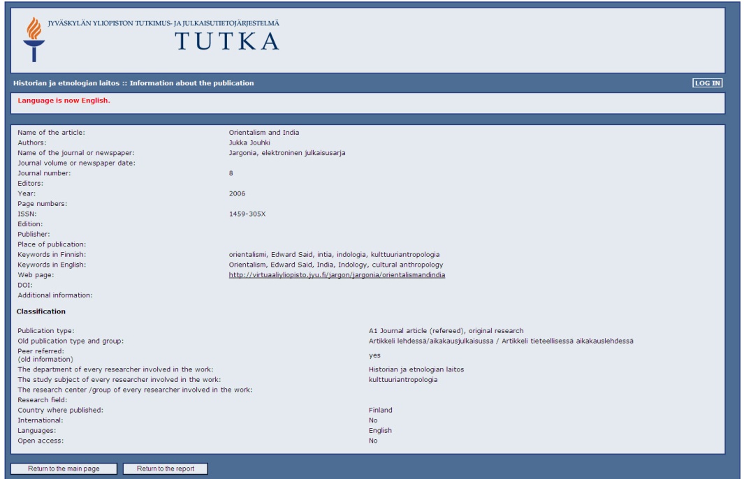 TUTKA Research database Enriched metadata Enriched