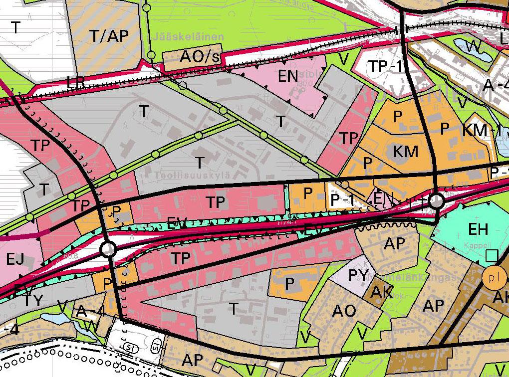 Rovaniemen maakuntakaavassa suunnittelualue on merkitty teollisuustoimintojen alueeksi (T).