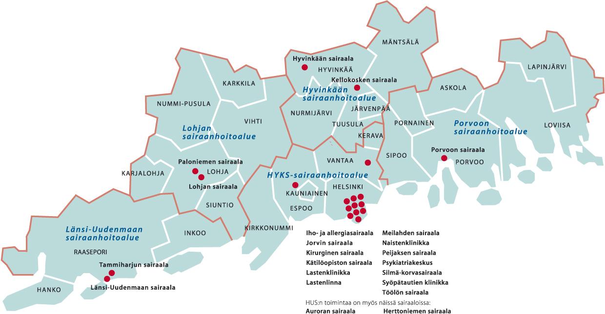 9 3 HYKS KUULOKESKUS Hyks:n Kuulokeskus on osa HUS:a eli Helsingin ja Uudenmaan sairaanhoitopiiriä. Sen on perustanut 32 uusimaalaista kuntaa vuonna 2000.