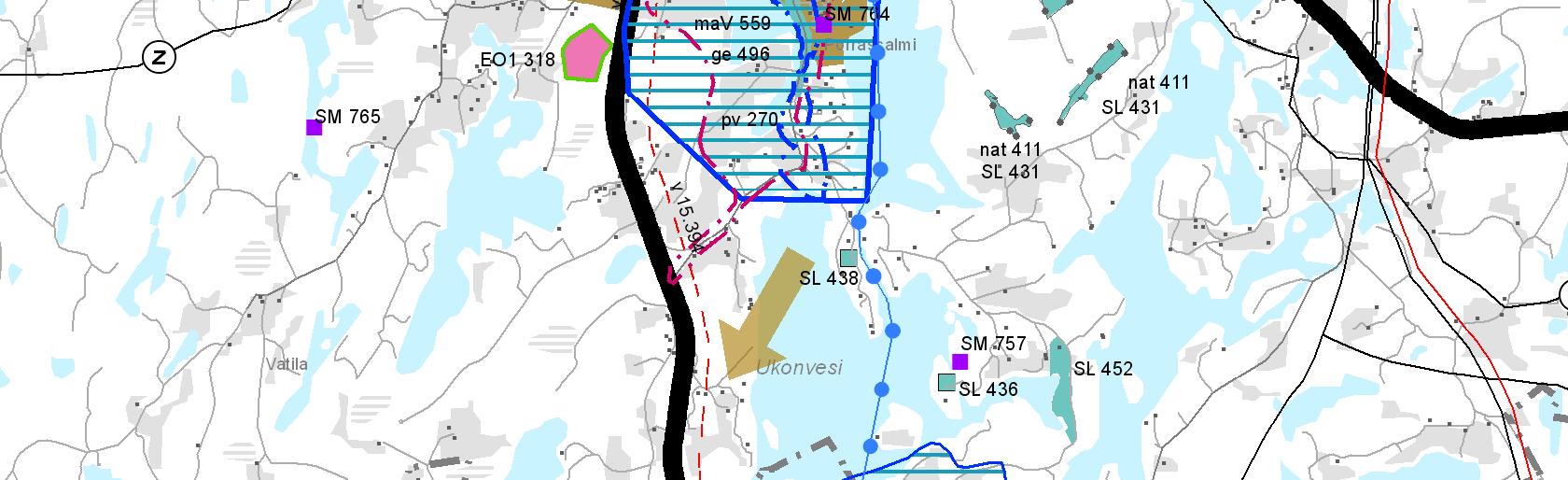 Maakuntakaavat Ohjaavassa asemassa yleiskaavaan nähden on ympäristöministeriön 4.10.2010 vahvistama Etelä-Savon maakuntakaava, josta ote ohessa. Maakuntakaavaa koskien on todettu päivittämistarpeita.