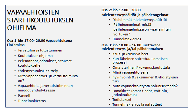 työkalut -koulutus järjestetään kerran vuodessa keväällä.