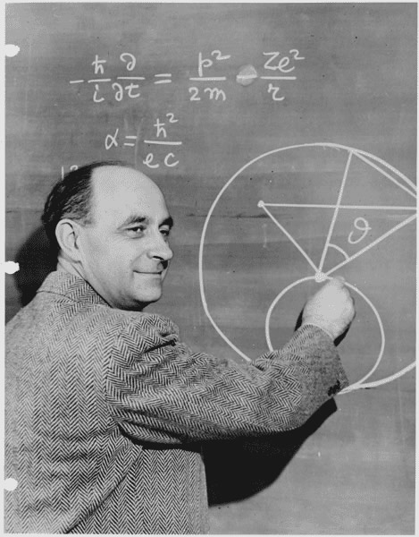 Theories of nuclear physics In 1934 Enrico Fermi (1901-1954) presented a `ield theoretical model for the beta decay, so called four fermion model: n e n p +
