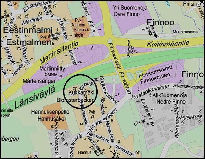 Espoon kaupunki Pöytäkirja 11 16.01.2017 Sivu 44 / 61 Selostus Aiemmat päätökset varasi 26.9.2011 97 kaupungin omistaman alueen Hannuksenpellosta liiketilahankkeen suunnittelua varten.