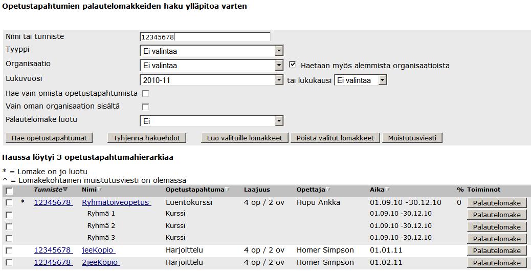 Helsingin yliopisto WebOodi Sivu 26/41 Lomakkeen massaluonti Massaluontityökalu on erittäin käyttökelpoinen niissä tapauksissa, joissa organisaatio (laitos/tdk/jne..) käyttää ladattavia kysymyksiä.